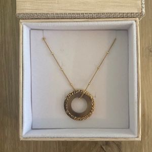 Natalie Borton horn and brass necklace